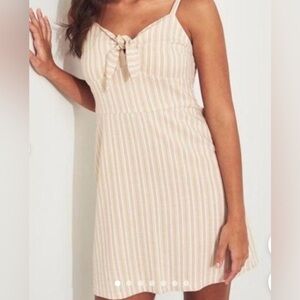 Hollister Co. tan and White Dress